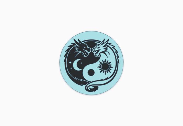 Yin-Yang Dragon Coaster 3D model thumbnail