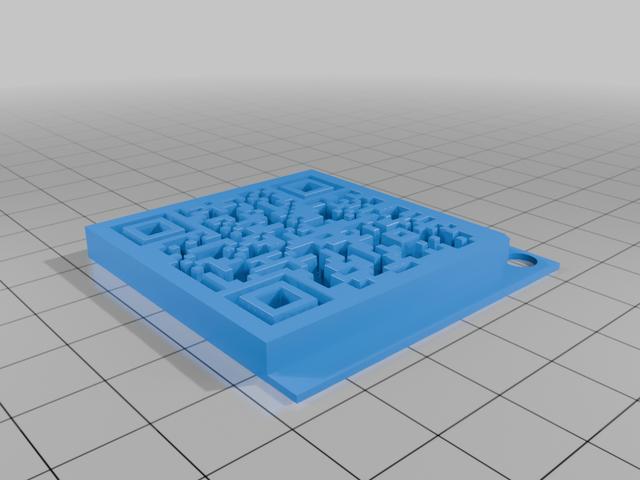 QR Code Keychain – Bruno Mars “Die With a Smile” 3D model thumbnail
