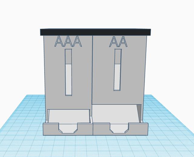 COVER for Battery holder w/ Rounded Edges REMIX 3D model thumbnail