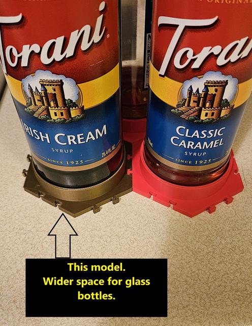 Modular Coffee Syrup Base 80mm 3D model thumbnail