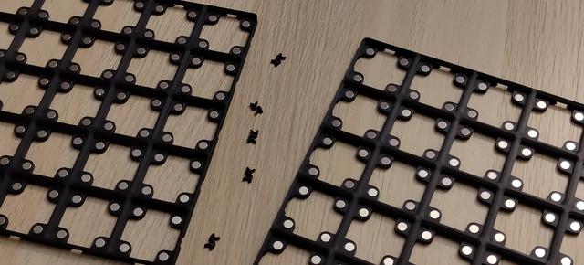 GridFinity Connecting Baseplate with press-fit magnets 3D model thumbnail