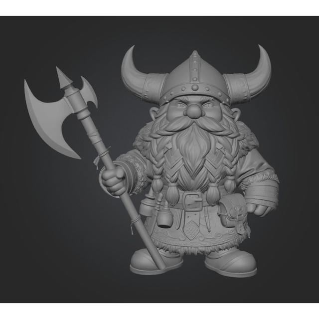 Horned-Helm Dwarf 3D model thumbnail
