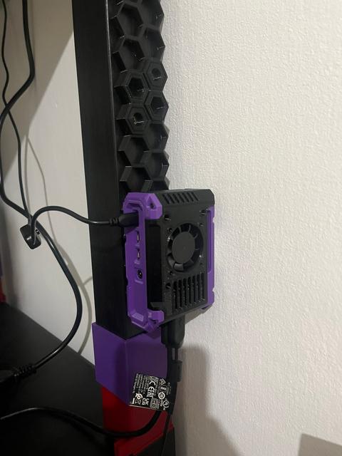 Honeycomb Raspberry pi 4 case mount 3D model thumbnail