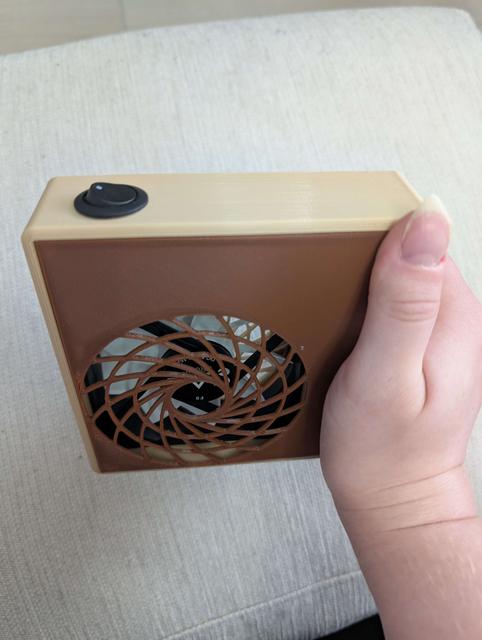 Battery-powered portable fan 3D model thumbnail