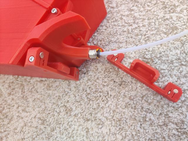 Extended PTFE (PC4-M10) Quick-Fitting for Prusa Drybox  w/ Base 3D model thumbnail