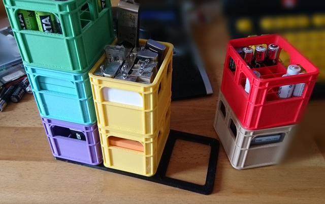 3x1 beer crate tray 3D model thumbnail