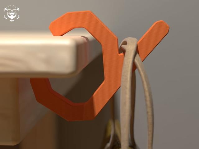 Table Hook for Bags and Backpacks (18–55 mm) 3D model thumbnail