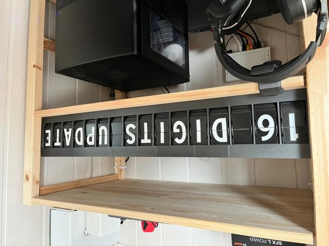 16-digit Split-Flap Display (Mini+) 3D model thumbnail