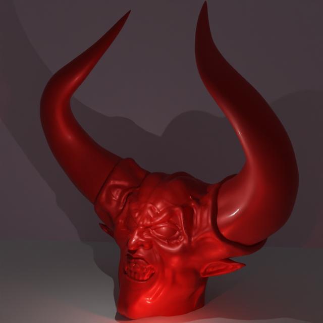 Lucky 13 Lord of Darkness head 3D model thumbnail