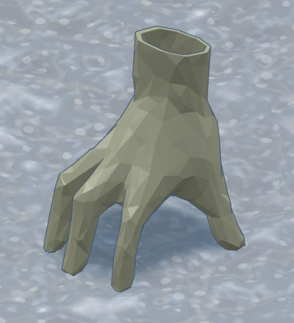 Addams family thing - low poly pen holder 3D model thumbnail