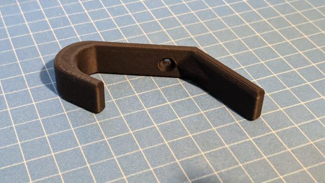 Coat Hook - Single mounting hole 3D model thumbnail