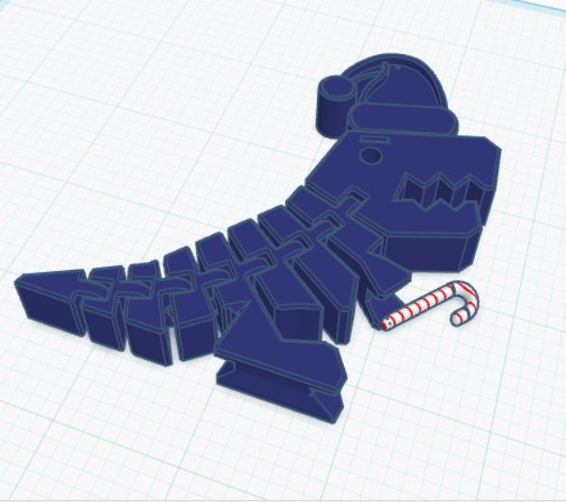 Christmas Flexi Rex! 3D model thumbnail