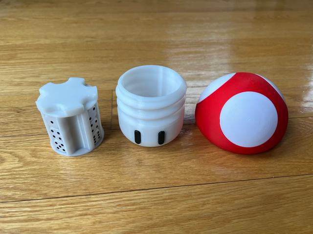 Customizable D6 dice holder  (with Mushroom-Fitting Bonus Powers) 3D model thumbnail