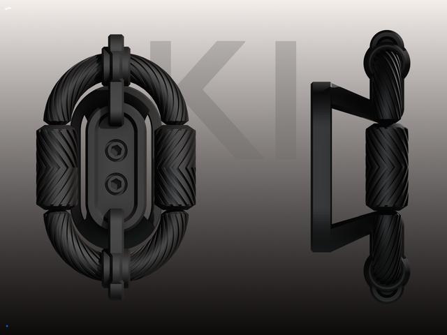 K1 “Gandle” Door Handle Cap (Static & Dynamic Gears) 3D model thumbnail