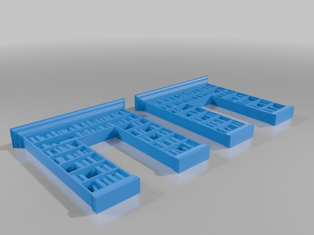 Bookshelves 3D model thumbnail