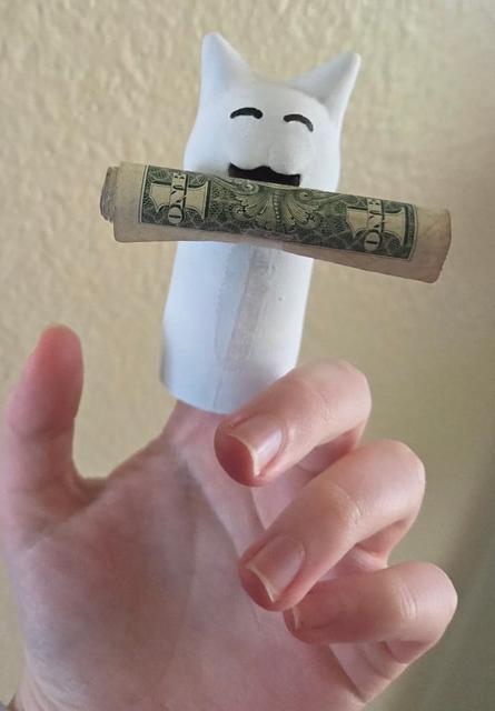 Cat steven finger puppets 3D model thumbnail