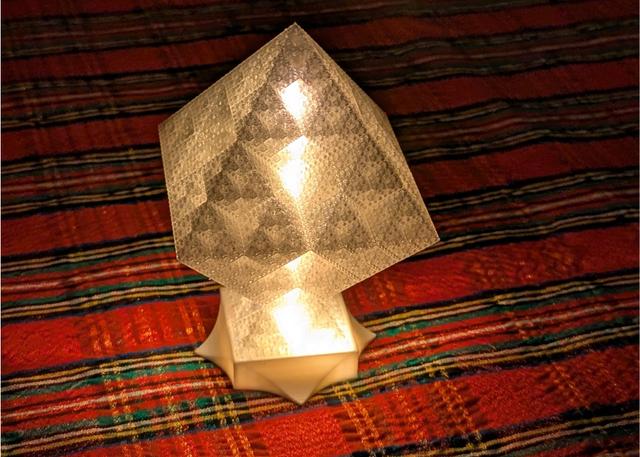 Octahedroflake with internal lighting 3D model thumbnail