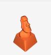Moai Cherry MX keycap 3D model thumbnail