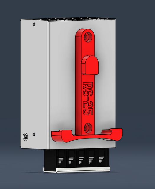 E3NG V1.2 RS-25 DIN rail mount 3D model thumbnail