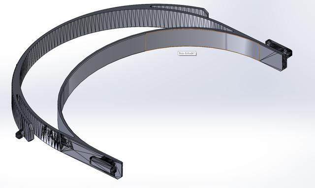 Headband for Prusa Protective Face Shield - RC2 - No Hex Holes and 15mm Height 3D model thumbnail