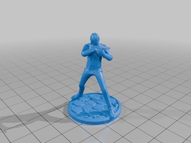 John wick unmatched figure 3D model thumbnail