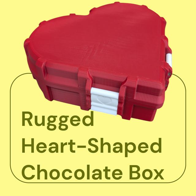 Rugged Heart-Shaped Chocolate Box 3D model thumbnail