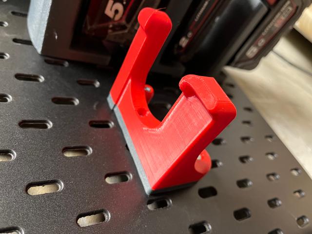 Skadis Adapter - Milwaukee M18 Drill Mount / Holder 3D model thumbnail