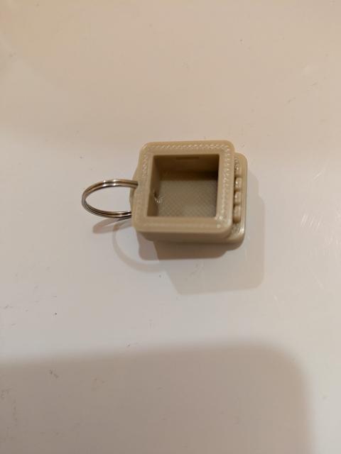 Skull Key Switch Fidget Toy - remix - bottom with keychain hole added 3D model thumbnail