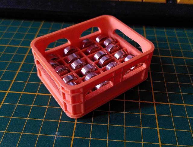 Beer crate, half height for LR44 3D model thumbnail