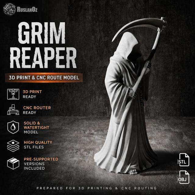 Grim Reaper Statue #RoZ 3D model thumbnail