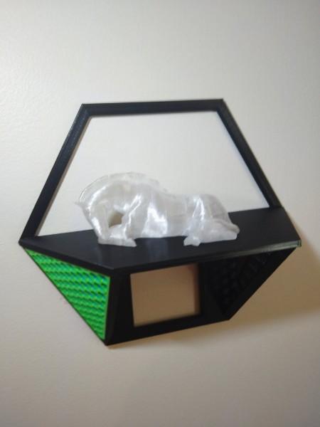 Honeycomb Display Shelf without screws 3D model thumbnail