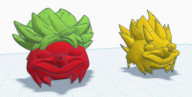 Mini 13 Super Saiyan knuckles 3D model thumbnail