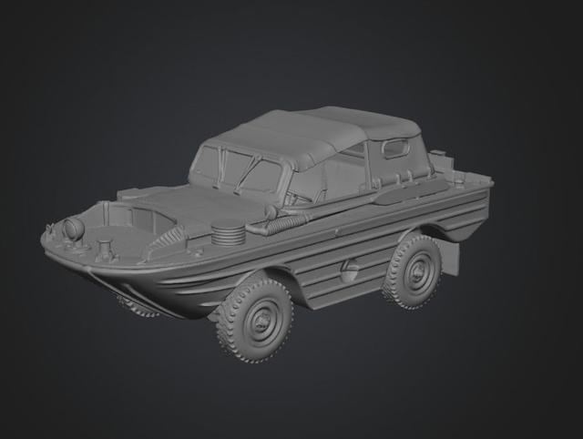 GAZ 46 Soviet Amphibious Jeep USSR 1954 3D model thumbnail