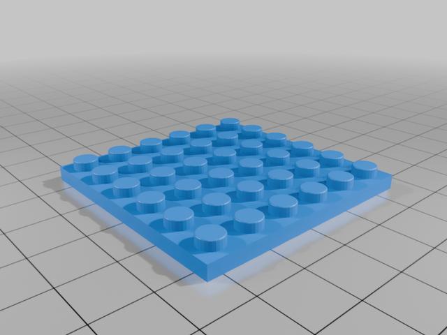 Lego compatible 6x6 Plate 3958 3D model thumbnail