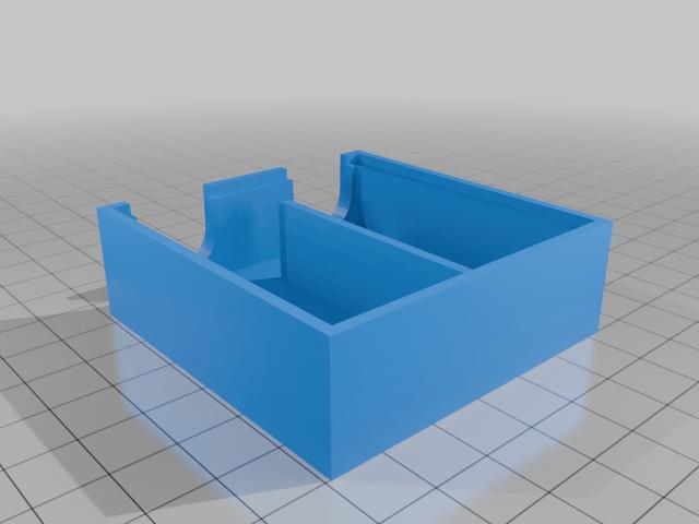 dual 9V battery holder 3D model thumbnail