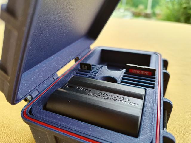 Nikon battery and SD + CFexpress B card box insert 3D model thumbnail