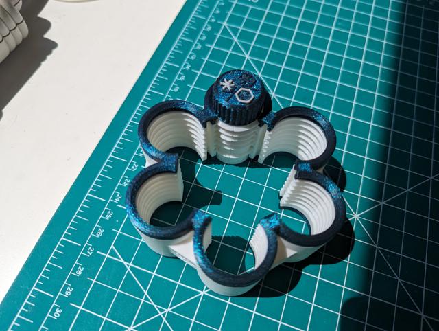 Hexglyph remix for printing in parts 3D model thumbnail