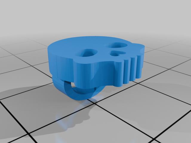Skull Botton 3D model thumbnail