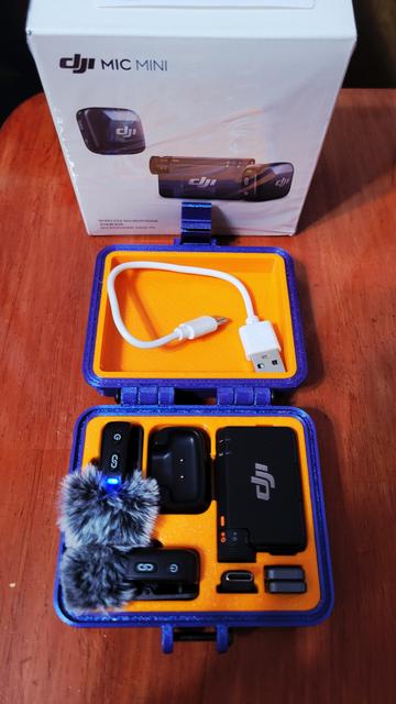 DJI Mic Mini Dual Two Mic Holder Case 3D model thumbnail