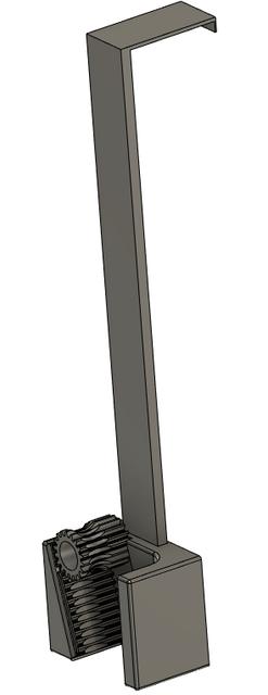 Gravity Broom Holder with door hanging hook 3D model thumbnail