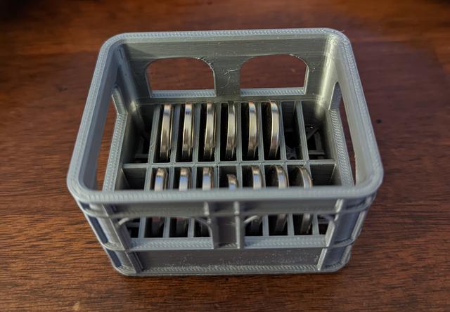 CR2032 Stackable Beer Crate 3D model thumbnail