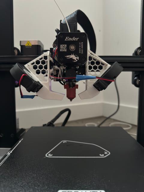 Ender 3 V3 KE Dual 5015 Fan Duct 3D model thumbnail