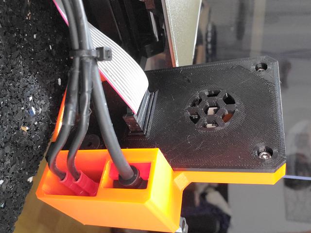 Prusa Mini Back LCD Cover with Vents 3D model thumbnail