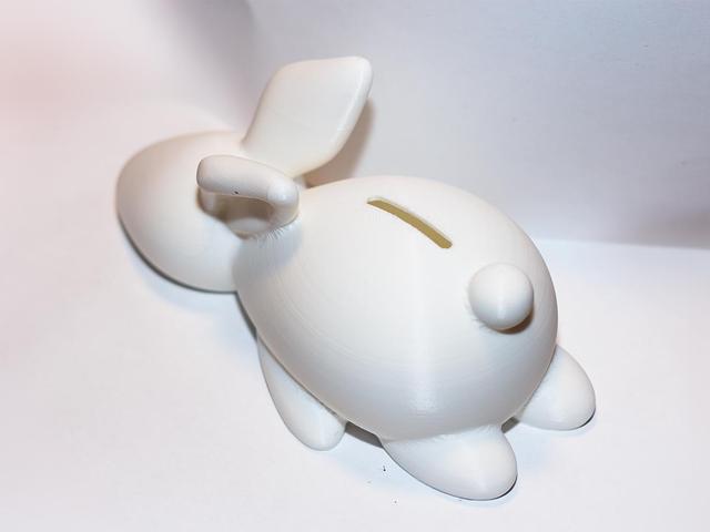 Lazy rabbit, bank. 3D model thumbnail