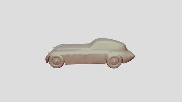Alfa-Romeo 8C Speciale lowpoly for 3D-printing 3D model thumbnail