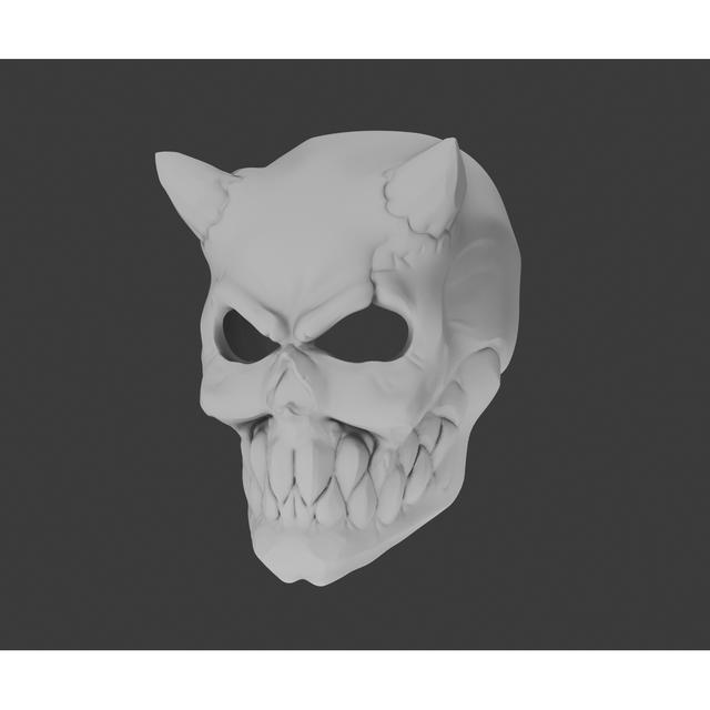 Very Angry Skull 3D model thumbnail
