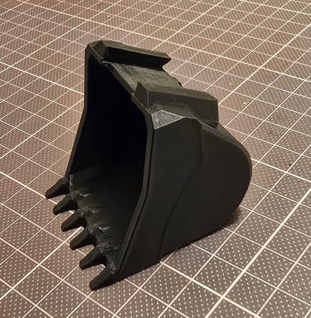 ProfessorBoots excavator more realistic bucket 3D model thumbnail