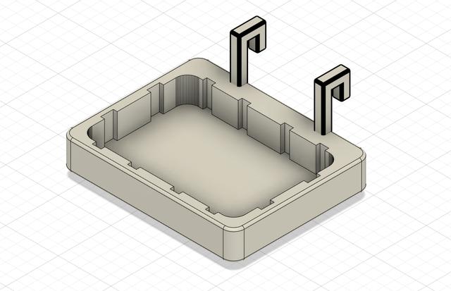 Skadis shelf for GoPro Hero 8 Rugged Box 3D model thumbnail