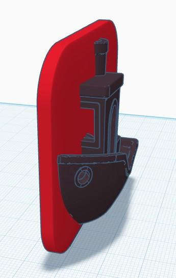 Benchy Fridge Magnet 3D model thumbnail