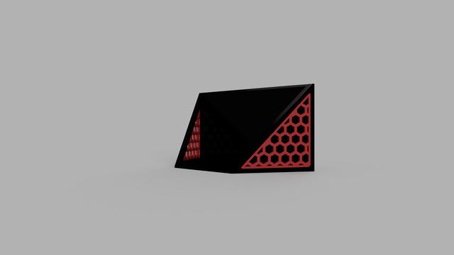 Hexagonal Display Shelf 3D model thumbnail